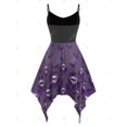 thumbnail image 2 of Lace Up Butterfly Skull Halloween Plus Tamaño Vestido Cami Rosegal Vestidos casuales de talla grande, 2 of 5