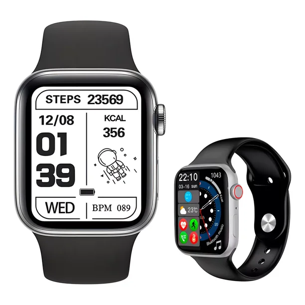 Isdewatch Reloj Inteligente T900 Pro Max Plateado Smartwatch Para Mujer Y Hombre Bluetooth Pantalla Táctil De 1.9 Pulgadas Correa De 45 Mm Sensor Cardíaco Y Oxígeno Llamadas Notificaciones