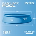thumbnail image 3 of Intex 18 x 4 Foot Inflatable Round Outdoor Above Ground Swimming Pool Set, 3 of 8