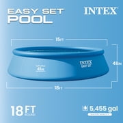 Intex 18 x 4 Foot Inflatable Round Outdoor Above Ground Swimming Pool Set