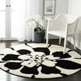 thumbnail image 2 of SAFAVIEH Soho Kelly Geometric Area Rug, Black/White, 6' x 6' Round, 2 of 8