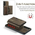 thumbnail image 4 of 2 in 1 Detachable Leather Phone Cases for Samsung Galaxy S23+ / S23 Plus 5G Case Wallet with Card Holder Men 6.6'' (Coffee,S23+/S23 Plus), 4 of 17