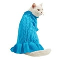 thumbnail image 6 of Turtleneck Pet Sweater Dress - Ruffled, Knit, Warm, for Small Pets, Winter Wear, 6 of 6