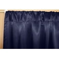 thumbnail image 2 of Shiny Satin Solid Single Curtain Panel Drapery 58 Inch Wide Navy, 2 of 2