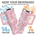 thumbnail image 3 of SM-XLHN Flamingo Tumbler with Handle Flamingo Gifts for Women 40oz Cup Stainless Steel Water Bottle Insulated Travel Coffee Mug with Lid and Straw, 3 of 6