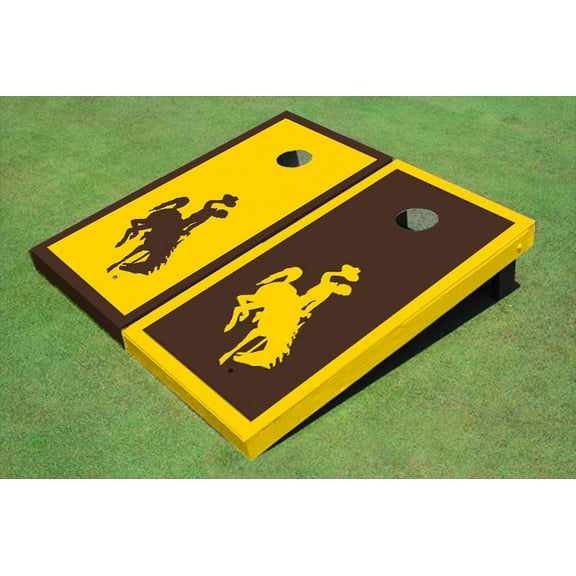 University Of Wyoming Cowboys Alternating Border Cornhole Boards