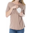 thumbnail image 3 of Women's Maternity Nursing Tops Clothes Breastfeeding T-Shirts 3-Pack, 3 of 7