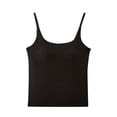 thumbnail image 2 of tarylea Women's Camisole Tank Top Sleeveless Spaghetti Strap Built in Bra Square Neck Tops Casual Summer Undershirts, 2 of 6