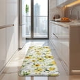 thumbnail image 4 of White Green Leaf Sunflower Pattern Kitchen Rug Mat,Kitchen Runner Rugs Non Skid Washable,Decorative Kitchen Floor Mats for Kitchen,Sink,Laundry,17"x47.2", 4 of 7