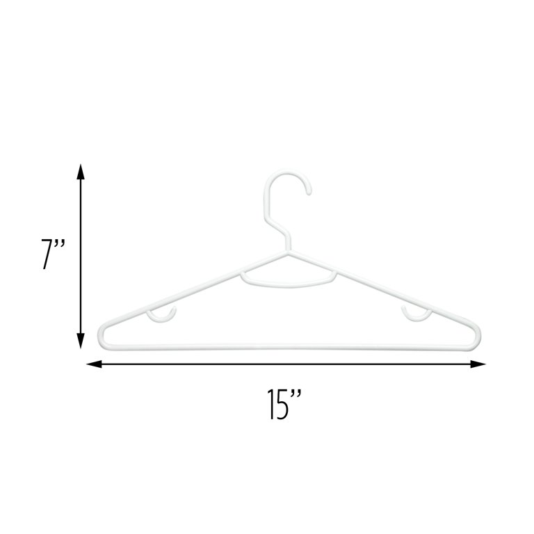 Honey-Can-Do Lightweight Plastic Clothing Hangers, 15 Pack