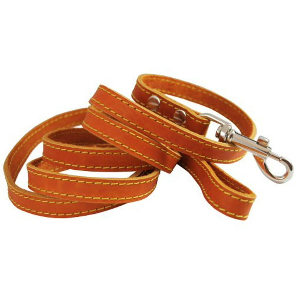 Genuine Thick Leather Classic Dog Leash 5/8" Wide 6 Ft, Medium, Large