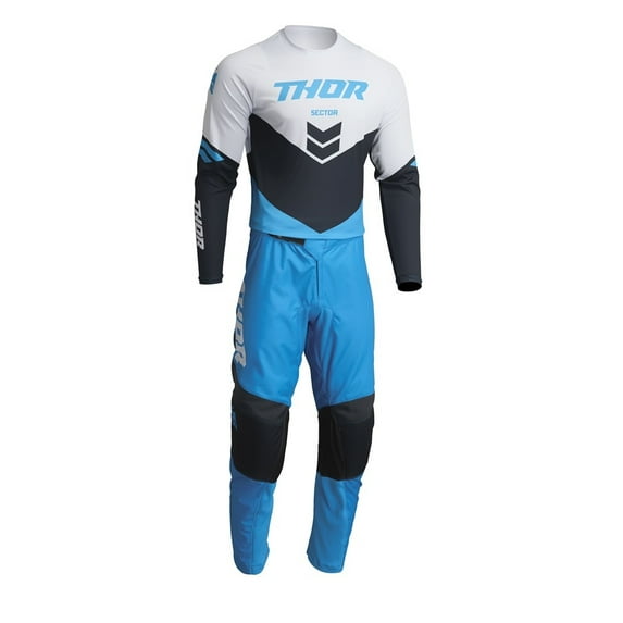 Thor Sector Chev Jersey and Pant Combo Blue/Midnight (Jersey 3X-Large / Pant 46)