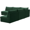 thumbnail image 4 of Meridian Furniture Jacob Sectionnel Modulaire en Velours Vert, 4 of 9