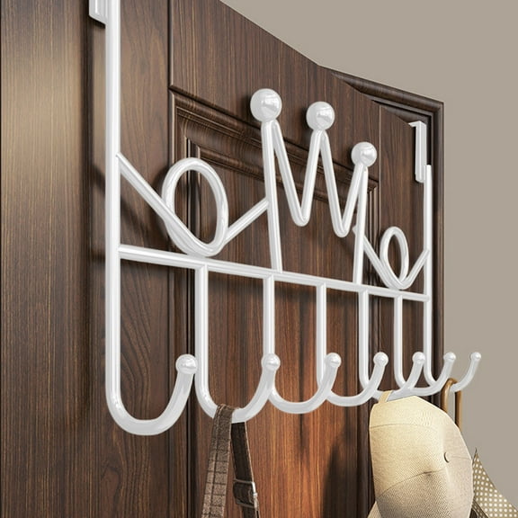 Taotanxi Over the Door Hooks, Over the Door Hanger for Hanging, Over Door Towel Rack Coat Rack Hanger Hooks for Clothing, Anti-Rust Overdoor Organizer Rack with 7 Hooks for Bathroom Bedroom