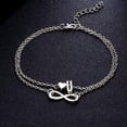 thumbnail image 3 of HOOUN Fashion Ankle Chain Simple INS Style Alloy Letter Heart Bracelet Foot Jewelry&-U, 3 of 9