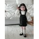 thumbnail image 2 of Vestido vaquero con tirantes y lazo para niña, conjunto de ropa de bebé de estilo coreano de 0 a 3 años, falda bonita para niño pequeño, blusa con manga acampanada opcional, 2 of 6