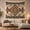 Arrow Pattern, variant on Symmetrical Southwestern Diamond Art on Cream Background, Majestic Boho for Native Art Lovers, Geometric Star Decor, Housewarming Gift, Tapestry Wall Hanging for Bedroom and Living Room