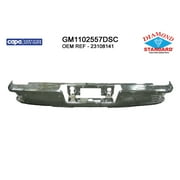 REAR STEP BUMPER BAR; CHROME; FOR USE WITH CORNER STEP; WITH PARK ASSIST SENSOR HOLES; MADE OF HIGH STRENGTH STEEL; [GM]