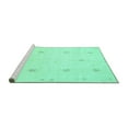 thumbnail image 2 of Ahgly Company Machine Washable Indoor Rectangle Solid Turquoise Blue Modern Area Rugs, 5' x 7', 2 of 4