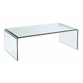 thumbnail image 2 of Creative Images International Glass Coffee Table with Rounded Corners in Clear, 2 of 3