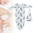 thumbnail image 4 of Bata De Bebé, Estampado De Hojas De Olivo, Bata De Dormir Para Bebé, Estilo Anudado, Transpirable Con Sombrero Para Salidas Para Uso Doméstico ANGGREK Baby Sleeping Bag, 4 of 8