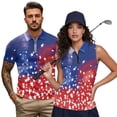 thumbnail image 2 of Aplkyhs 250th Anniversary Matching Golf Shirts for Couple Quarter Zip Women's Matching Hawaiian Golf Shirt for Couple Moisture Wicking 4-Way Stretch Suitable for Golf Enthusiasts, 2 of 6