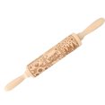 thumbnail image 1 of Rodillo con relieve de madera con patrón de Natividad navideña, herramienta para hornear de cocina con diferentes relieves, 1 of 8