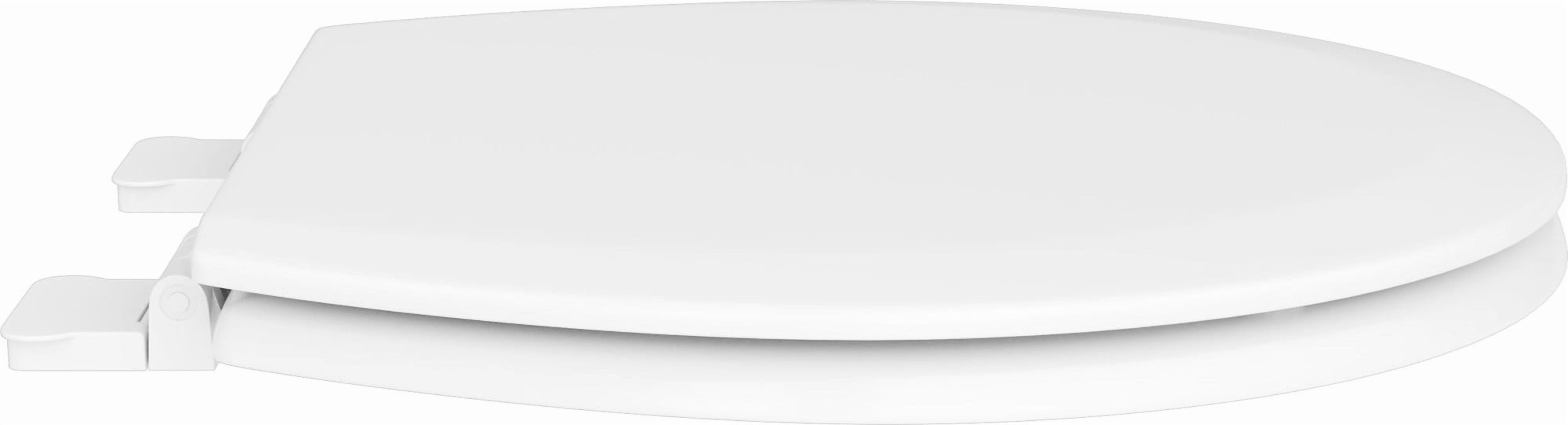 Round Closed Front Toilet Seat with Cover in Biscuit
