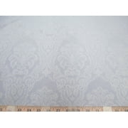 Discount Fabric 75 inches wide Drapery Jacquard Damask Floral Dove Gray DR48 (Yard)