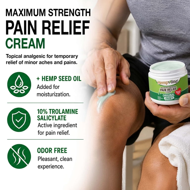 Hempvana Original Pain Relief Cream, Hemp Oil Formula photo 2