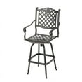 thumbnail image 1 of Noble House Avon Cast Aluminum Copper Outdoor Bar Stool (Set of 2), 1 of 20