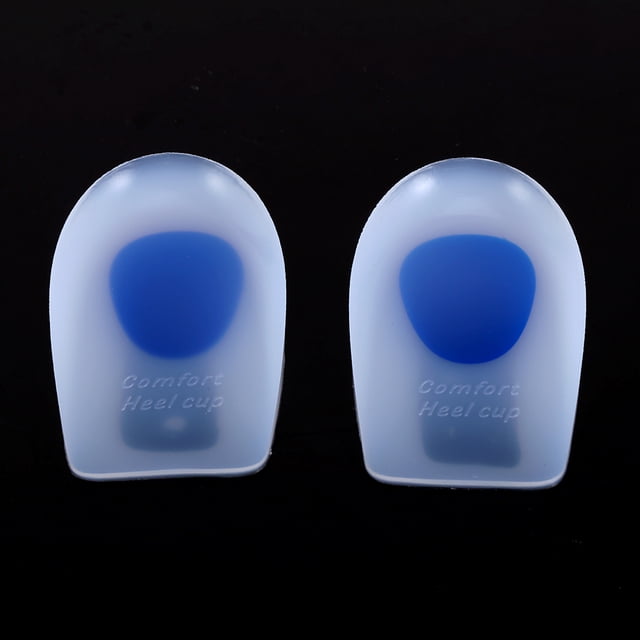 Fugacal Cojines de talón de Gel de Silicona Almohadillas de ortopédico de pie Plantillas de Calzado para Fascitis Plantar Alivio del Dolor Absorción de Choque(L (39-46)) Fugacal No se aplica