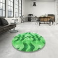 thumbnail image 3 of Ahgly Company Indoor Square Patterned Stoplight Go Green Area Rugs, 4' Square, 3 of 6