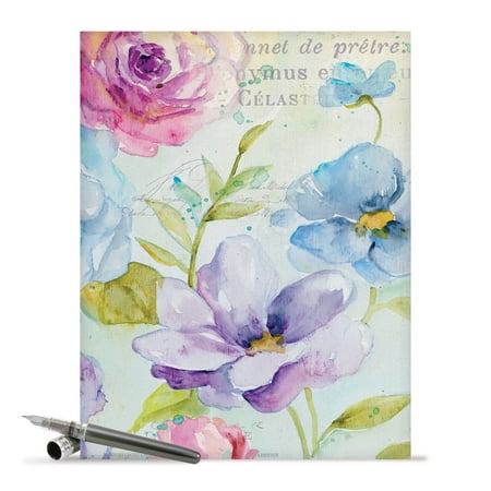 J1708AMDG Large Mother's Day Card: 'Cool Blossoms' Featuring a Soft Watercolor Rendering of Flowers Greeting Card with Envelope by The Best Card