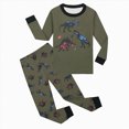 thumbnail image 2 of NOLDARES Toddler Boy Outfits Clothing Set 2 Piece Long Sleeve Crewneck Sweatshirt and Elastic Pants Fall Winter Clothes(AG,5-6 Y), 2 of 9
