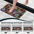 thumbnail image 4 of 1pc Dark Multicolored Floral Bathroom Rug Bathroom Decor and Accessories- Durable,Anti Slip,And Quick Drying,Suitable For Indoor/outdoor Use - Perfect For Bathrooms,Bedrooms,Kitchens, 4 of 9