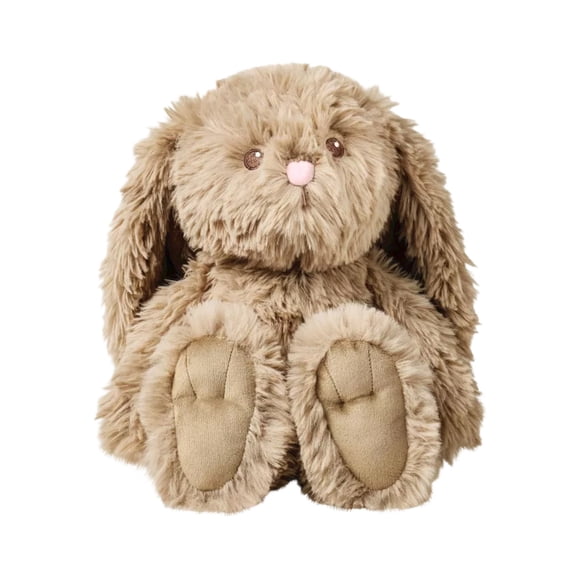 Kiewfjdk 9.84" Easter Bunny Plush, Brown Soft Fluffy Lop-Eared Bunny Stuffed Animal, Cuddly Rabbit Toy for Kids Easter Basket Stuffers, Nursery Decor, Birthday Gift for Boys & Girls