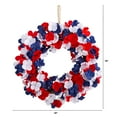 thumbnail image 2 of Nearly Natural Americana Patriotic Hydrangea Polyester Wreath, 18" (Multicolor), 2 of 3