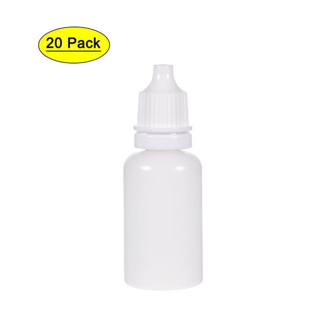 Uxcell 1 oz Botella de Goteo Plástica Vacía de Boca Pequeña 20 pcs