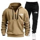 thumbnail image 4 of Conjunto de ropa deportiva para hombre, Sudadera con capucha y cremallera de lana, pantalones de chándal de dos tallas, a la moda, S-3XL, 2024, 4 of 4