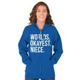 thumbnail image 4 of Worlds Okayest Niece Family Love Womens Plus Size Graphic Zipper Hoodie Brisco Brands 4X, 4 of 5