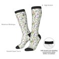 thumbnail image 4 of Naloa Wisteria Flower Thigh High Socks Extra Long Stretchy Sock Women Over Knee High Opaque Stocking Daily Wear, 4 of 6