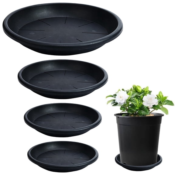 CHENjy Planter Saucer, Round Plastic Pot Saucer, Movable Water Catch Tray for Indoor Outdoor Potted Plants and Balcony Garden, 5.51 Inch