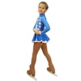 thumbnail image 1 of IceDress Figure Skating Dress-Thermal - Snowflake (Blue and White), 1 of 5