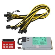 High Efficiency 1200 Watt Power Supply Kit For GPU Mining Video Card Mining