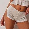 thumbnail image 2 of MEZZALL Micro Shorts For Women Low Waist Side Slit Mini Shorts Slim Pajamas Shorts Bottoms Sleepwear Comfort Solid Color Summer Daily Casual Bottoms, 2 of 5