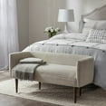 thumbnail image 3 of Gracie Mills Elfed Cream Velvet Accent Bench with Low Back - GRACE-13783, 3 of 3
