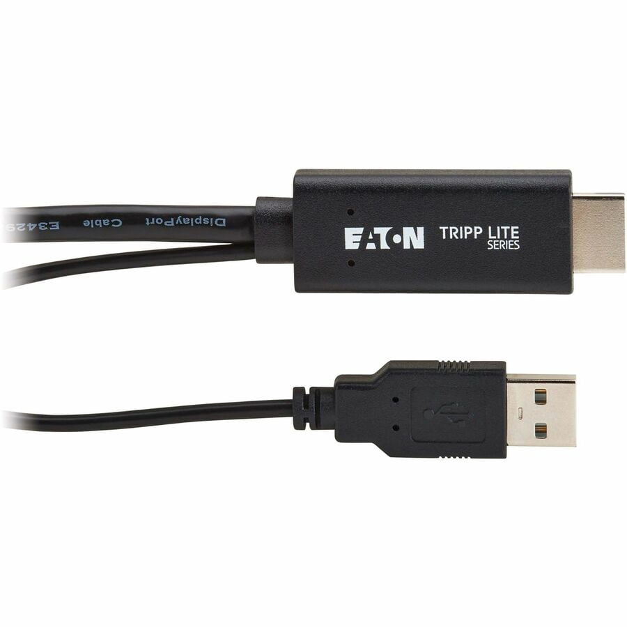 Tripp Lite series HDMI to DisplayPort Active Adapter Cable (M/M) - 4K 60 Hz, USB Power, Black, 2 m - 6.56 ft DisplayPort/HDMI/USB A/V Cable for Audio/Video Device, Monitor, HDTV, Projector, Blu-ray...