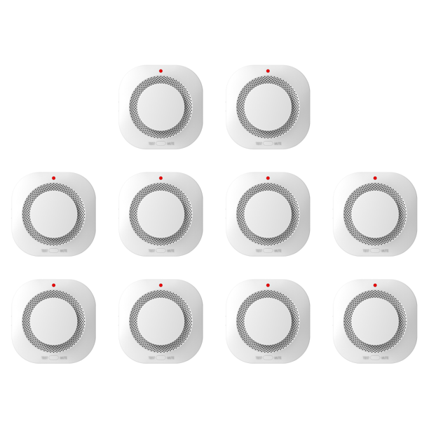 10 Uds Detector de Humo APP Push Alarma Humo Cgtredaw Blanco