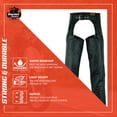 thumbnail image 4 of Daniel Smart Motorcycle Leather Chaps – All Season Unisex Biker Pant with Customizable fit and Carry Pockets, 4 of 7